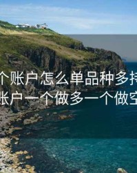 期货一个账户怎么单品种多持仓，期货两个账户一个做多一个做空合规么