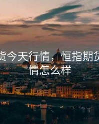 恒指期货今天行情，恒指期货今天行情怎么样