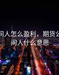 期货居间人怎么盈利，期货公司的居间人什么意思