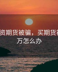 200万投资期货被骗，买期货被骗了35万怎么办