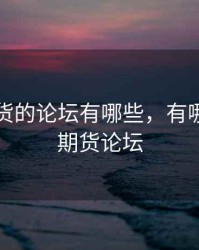 关于期货的论坛有哪些，有哪些好的期货论坛