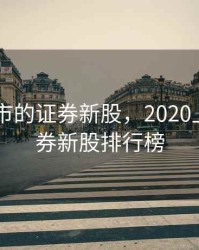 2020上市的证券新股，2020上市的证券新股排行榜