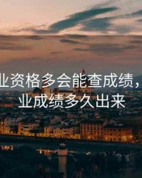 期货从业资格多会能查成绩，期货从业成绩多久出来