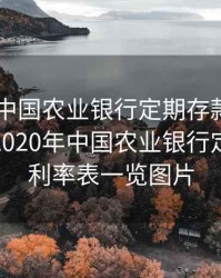 2020年中国农业银行定期存款利率表一览，2020年中国农业银行定期存款利率表一览图片