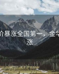 金华房价暴涨全国第一，金华房价大涨