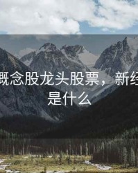 新经济概念股龙头股票，新经济概念是什么