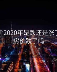 南京房价2020年是跌还是涨了，南京房价跌了吗
