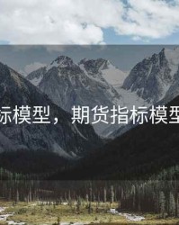 期货指标模型，期货指标模型怎么做