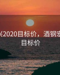 酒钢宏兴2020目标价，酒钢宏兴2021目标价