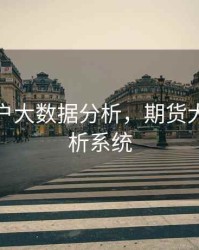 期货客户大数据分析，期货大数据分析系统