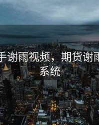 期货高手谢雨视频，期货谢雨的交易系统