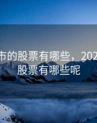 2020上市的股票有哪些，2020上市的股票有哪些呢