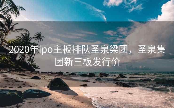 2020年ipo主板排队圣泉梁团，圣泉集团新三板发行价