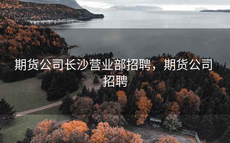 期货公司长沙营业部招聘，期货公司 招聘