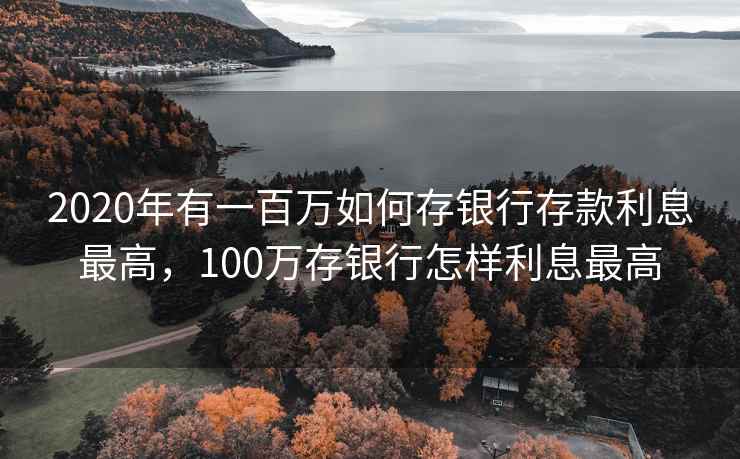 2020年有一百万如何存银行存款利息最高，100万存银行怎样利息最高
