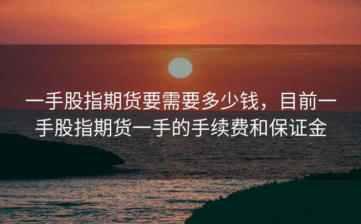 一手股指期货要需要多少钱，目前一手股指期货一手的手续费和保证金