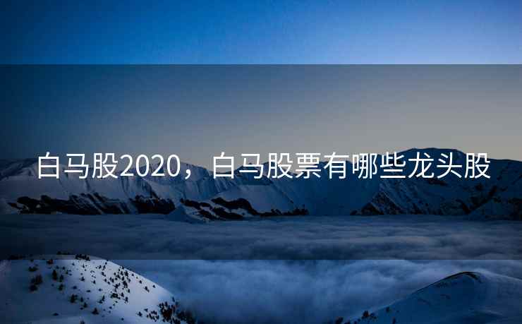 白马股2020，白马股票有哪些龙头股